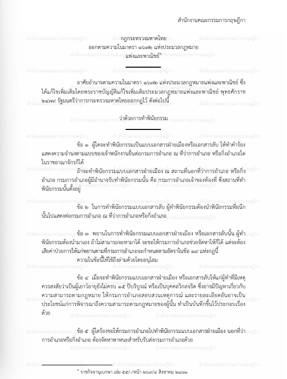 กฎกระทรวงมหาดไทยออกตามความในมาตรา ๑๖๗๒ แห่งประมวลกฎหมายแพ่งและพาณิชย์